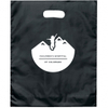 Bolsas de plástico personalizadas con asa esmerilada - 12 "wx 15 " hx 3 "d