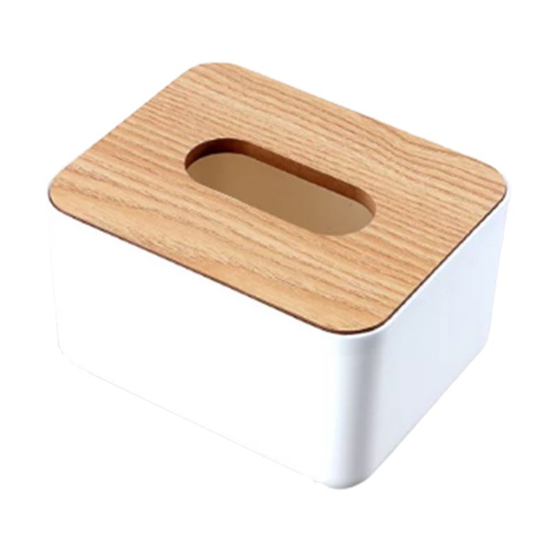 Caja dispensadora de pañuelos de madera personalizada con tapa extraíble