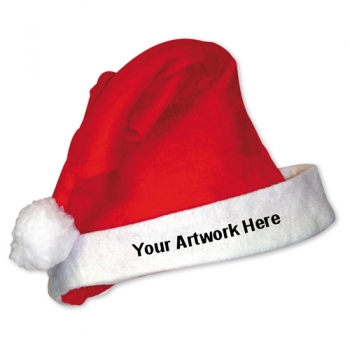 Sombreros de Papá Noel impresos con logotipo personalizado