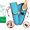 Juego de viaje de cubiertos de utensilios de bambú reutilizables personalizados