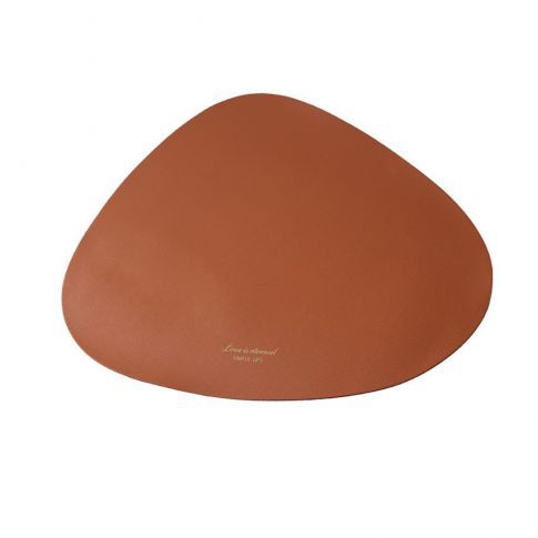 Mantel individual de cuero redondo resistente al calor reutilizable personalizado