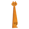 Regla de madera personalizada con forma de gato infantil