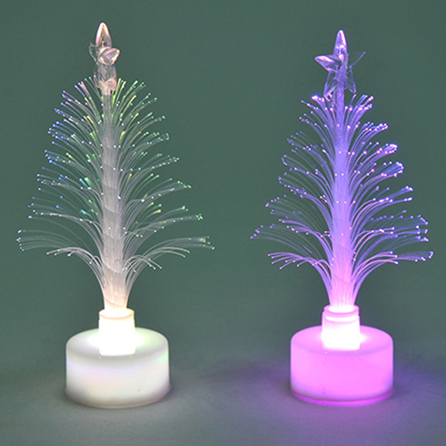 Árbol de Navidad de fibra óptica con luz LED