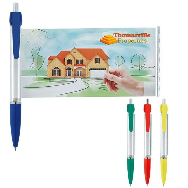 Bolígrafo de banner de color translúcido personalizado