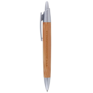 Bolígrafo de bambú de botón personalizado