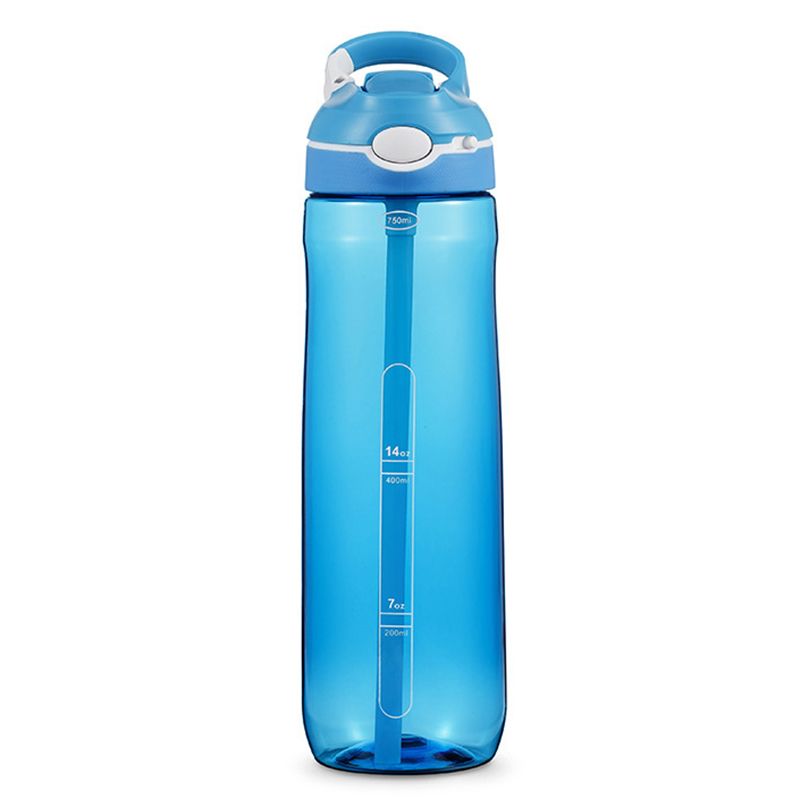 Botella de agua deportiva personalizada para llevar con pajita y asa - 25 oz.
