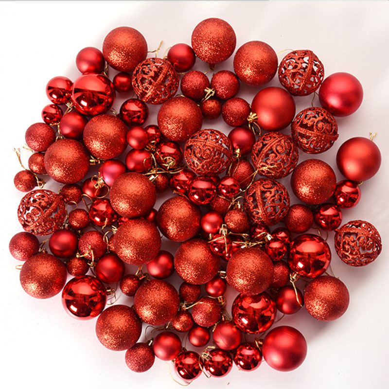 Adornos para árboles de Navidad con bolas / bolas de plástico de 3-6 cm