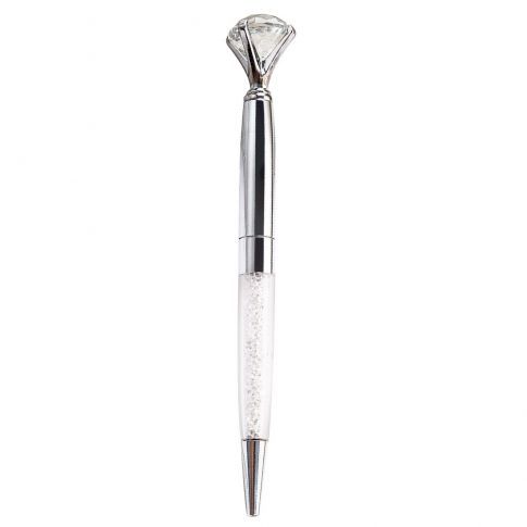 Bolígrafo de metal de diamante personalizado con pequeño cristal