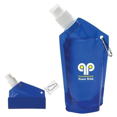 Botella de agua promocional plegable translúcida - 12 oz