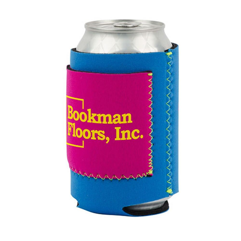 Enfriadores de latas de neopreno personalizados a todo color con bolsillo