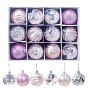 Bola de árbol de Navidad feliz de lujo Conjunto de bolas de decoración moderna Adornos de regalo