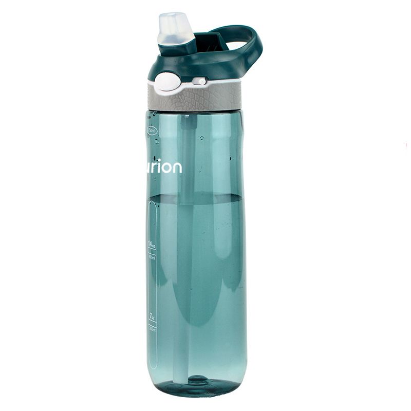 Botella de agua deportiva personalizada para llevar con pajita y asa - 25 oz.