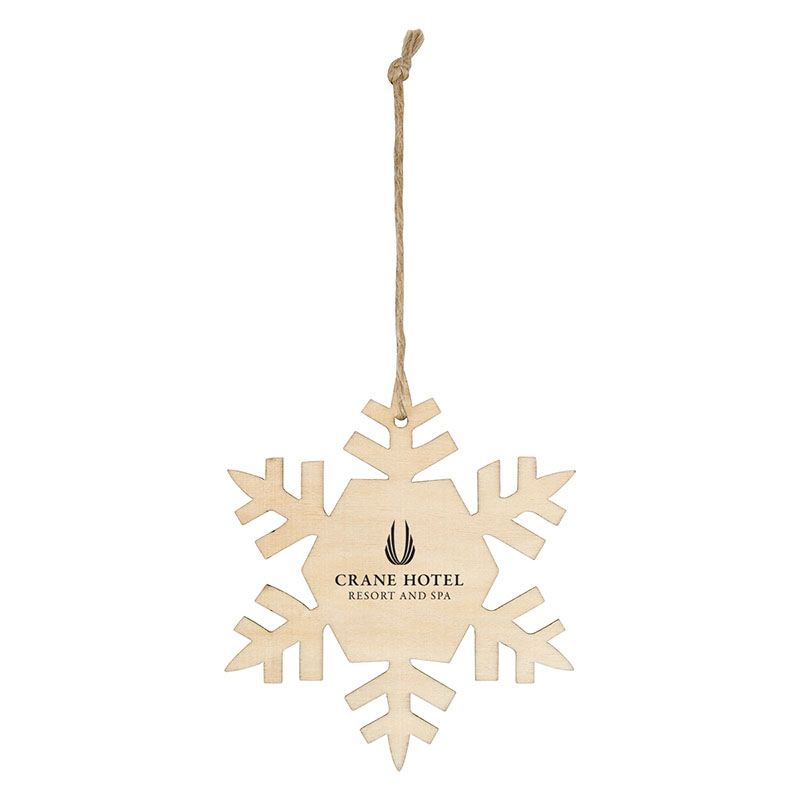 Adorno navideño de madera personalizado - Copo de nieve