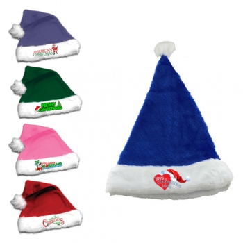 Sombreros promocionales de la felpa de Santa del logotipo