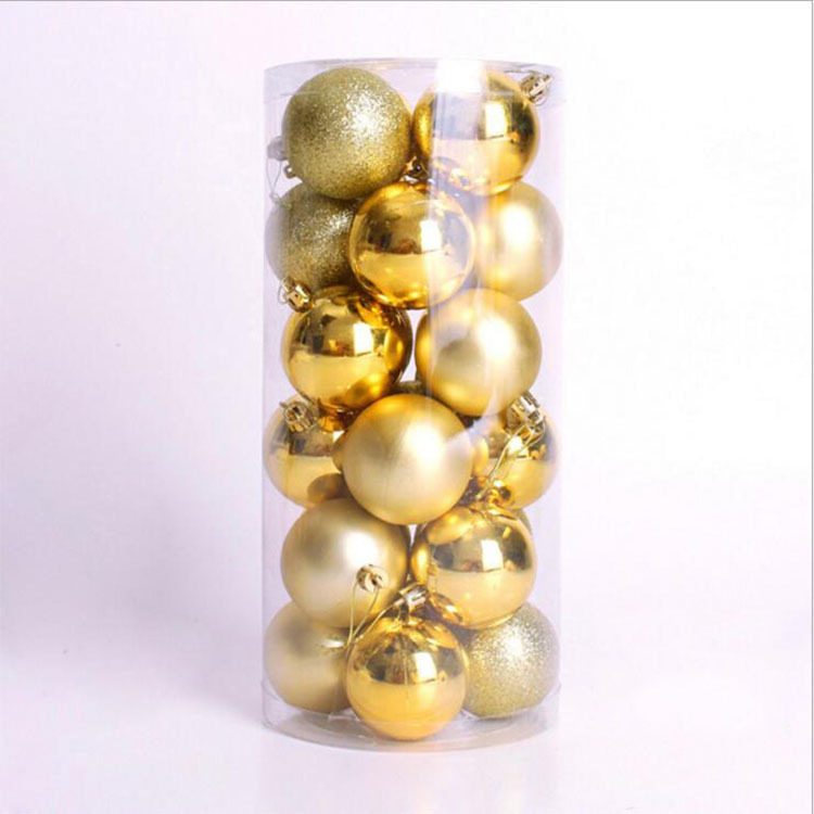 Juego de bolas de Navidad elegante grande colgante de plástico para árbol de Navidad