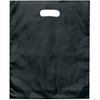Bolsa de plástico promocional esmerilada con asa troquelada - 12 "wx 15 " hx 3 "d