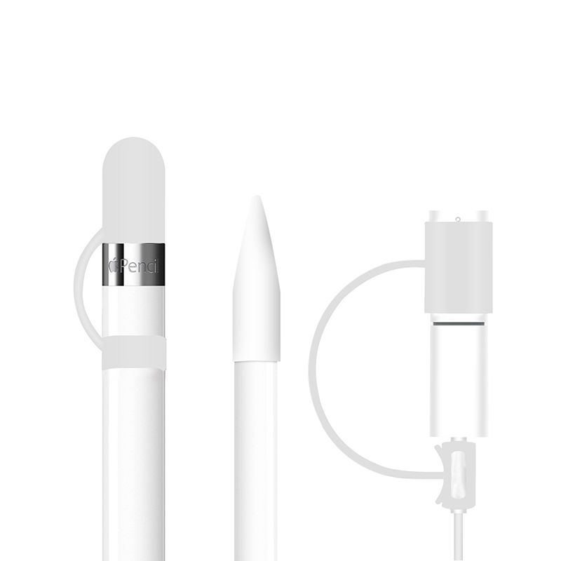 Silicona personalizada Apple Pencil Cap Holder Tip Cover & Cable Adapter Tether