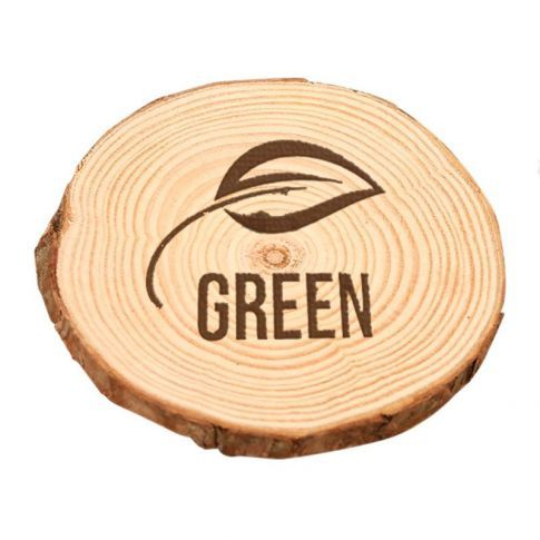 Rebanada de madera natural personalizada Posavasos de madera natural personalizado