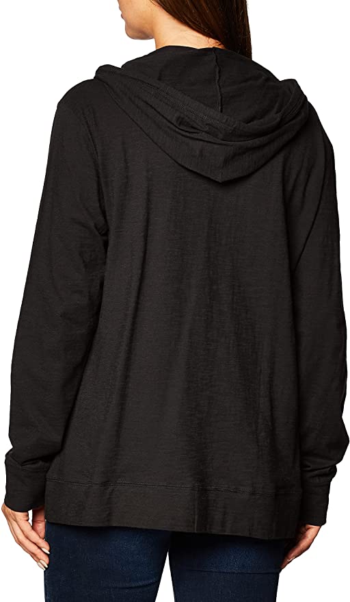 Camiseta de mujer con capucha completa con cremallera