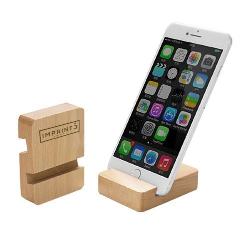 Soporte de soporte de teléfono celular de madera personalizado