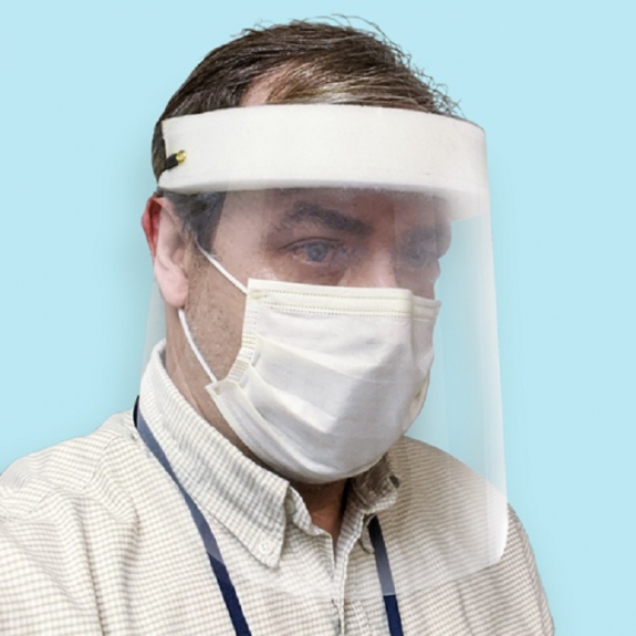 Protector facial de vinilo con banda elástica