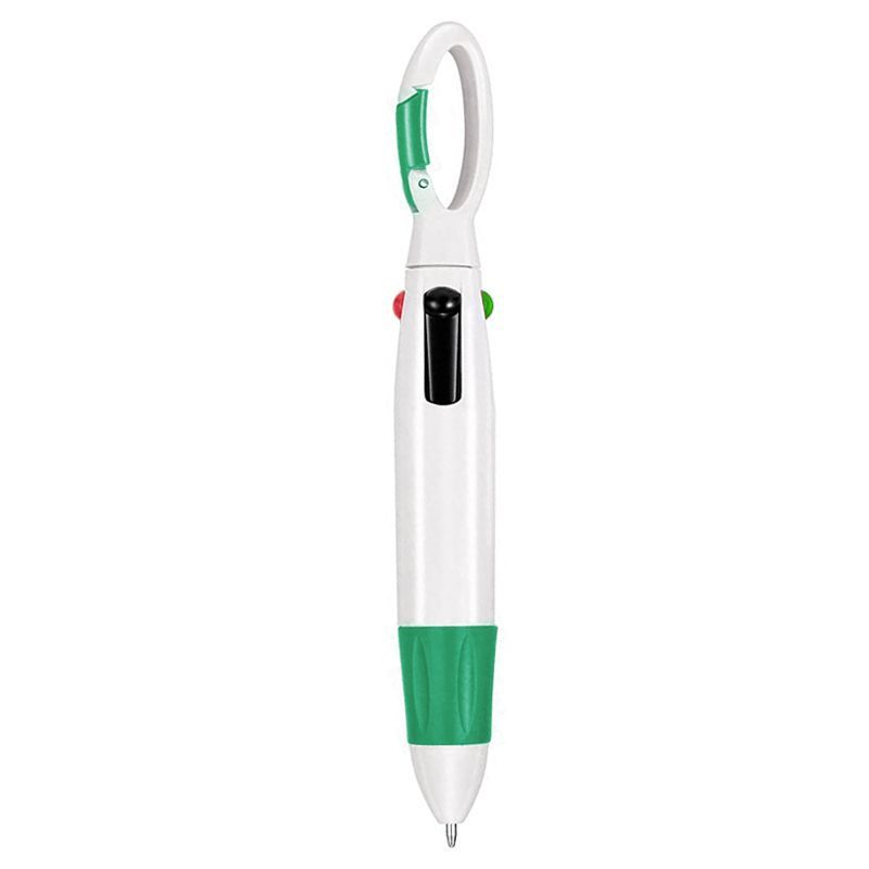 Bolígrafo con mosquetón Quatro personalizado con clip de hebilla