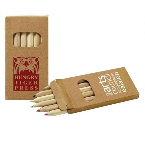 Conjunto de lápices personalizados de color de madera de 6 paquetes