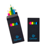 Conjunto de lápices personalizados de color de madera de 6 paquetes con caja negra